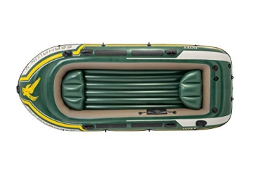 Intex Seahawk 4 Schlauchboot mit Aussenbordmotor + Heckspiegel + Paddel, Pumpe Set für 4 Personen Komplettset - 9